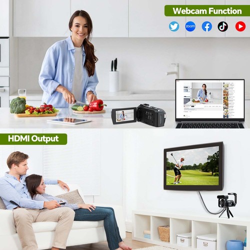 UHD 5K Videokamera Camcorder 56MP WiFi IR Nachtsicht Vlogging Kamera für Youtube - Bild 7 von 10