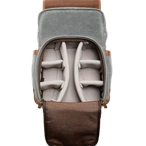 ONA THE MONTEREY (Smoke)- Premium Handcrafted Compact Canvas & Leather Backpack - Image 4 of 4