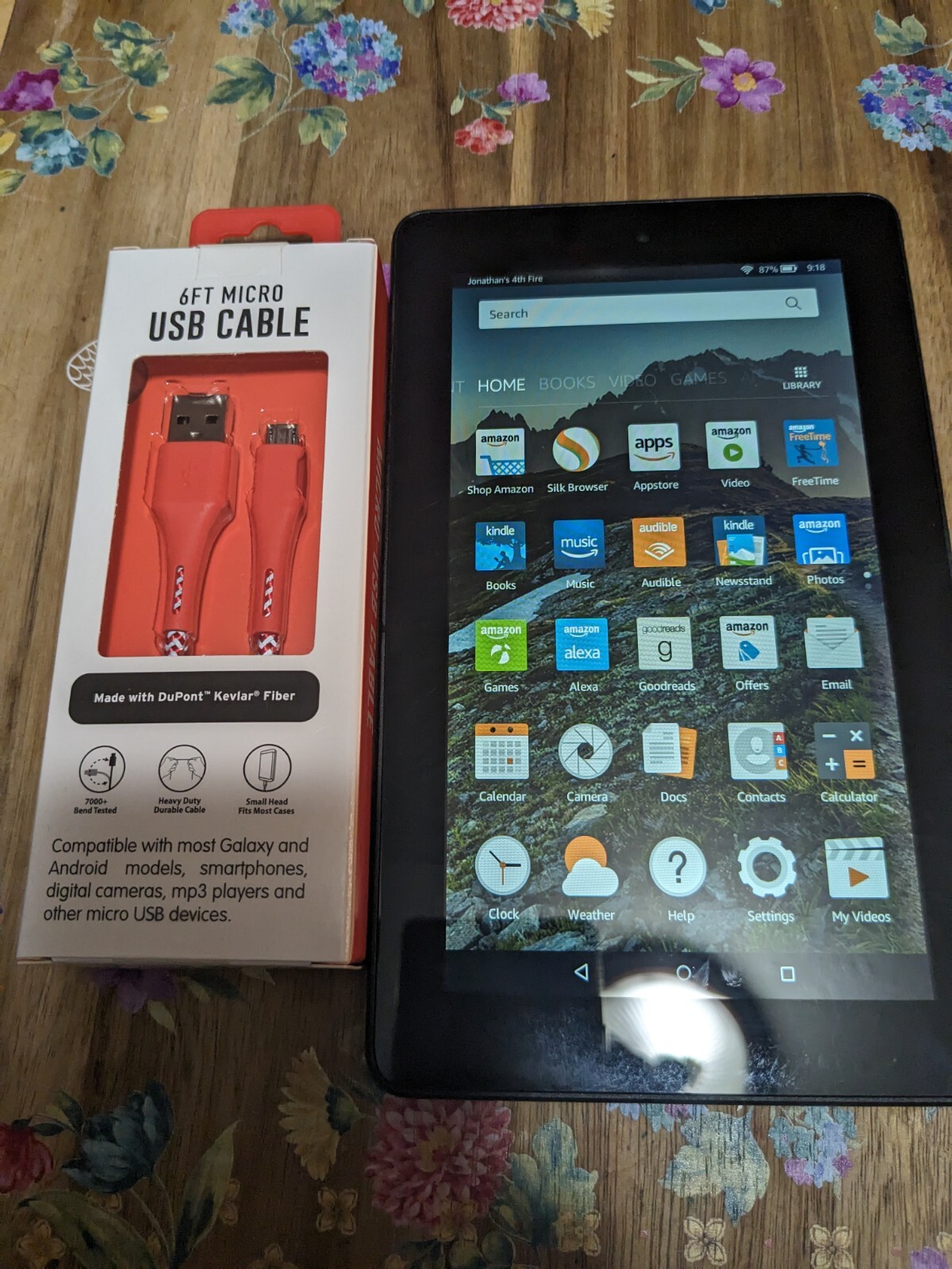 Amazon Kindle Fire 7 5th Generation 2015 SV98LN Black Tablet Very Good