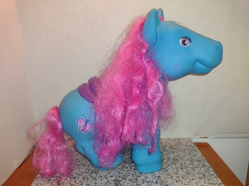 MY LITTLE PONY CABBAGE PATCH BLUE HORSE With Purple Hair. 1983. Rare. - Picture 6 of 7