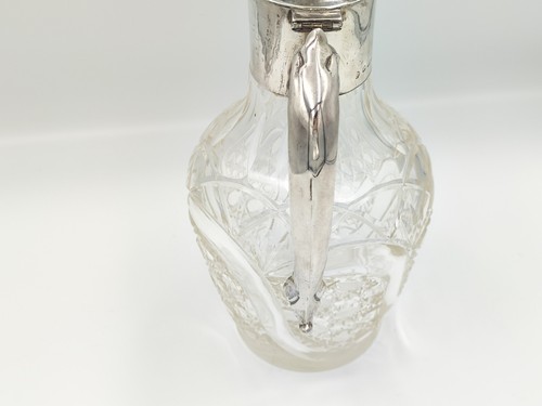 William Hutton & Sons antike Glaskaraffe 19. 20. Jh. Sterlingsilber montiert - Bild 16 von 24
