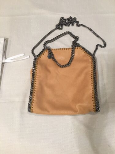 👛NWT - Stella McCartney Gold Faux Suede Mini Falabella Tote - RETAIL $895 - Picture 5 of 8