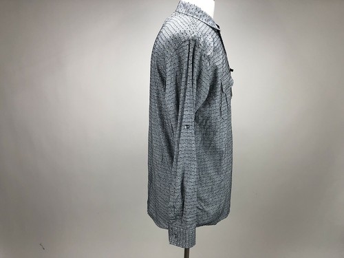 Camisa VESE NUEVA CON ETIQUETAS L Grande Abotonada Manga Larga Gris Geométrica Para Hombre - Imagen 5 de 8