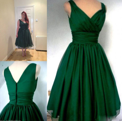 Vintage Dark Green Prom Dresses