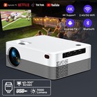 4K Smart Android Projector Uhd Portable WiFi Home Theater Beamer Bluetooth Movie