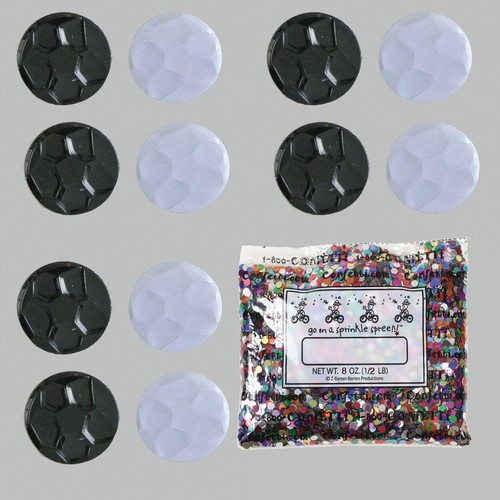 Confetti Soccer Ball - 2 Colors to Choose - 2 Pchs or 1/2 lbs - FREE SHIP - Picture 3 of 16
