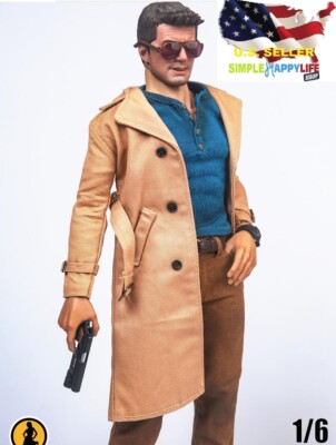 1/6 trench coat windbreaker for 12'' male figure Hot toys Phicen worldbox  USA 