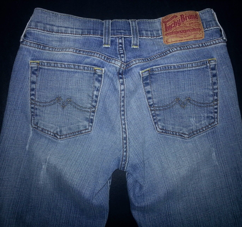 Jeans Lucky Brand "Sweet N Low" Envejecido Diseñador Azul Talla 2/26 27x28 p2309 - Imagen 4 de 11