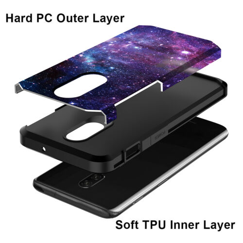 For OnePlus 6T / One + 6T Hybrid Graphic Fashion Cute Colorful Silicone Case - Picture 2 of 6