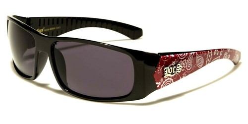 LOCS Paisley Bandana Print Square Sunglasses Retro Wrap Around Sport Chopper NEW - Picture 3 of 5