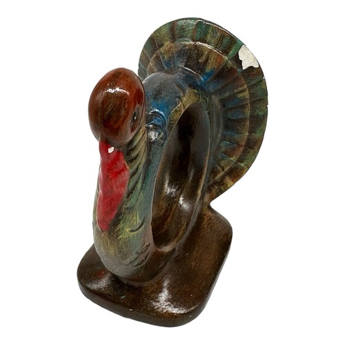 3 Vintage Keramik Truthahn Serviettenringe Erntedank Herbst Herbst handbemalt - Bild 10 von 15