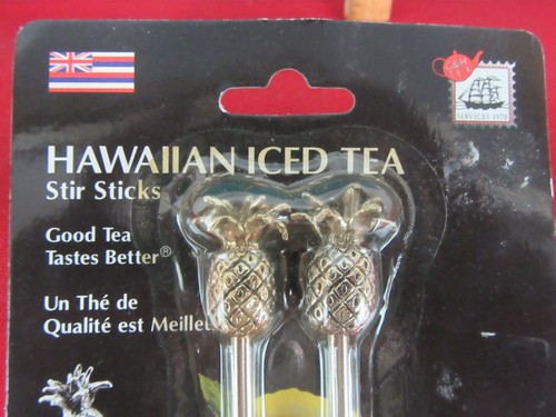 619. Stainless Steel HAWAIIAN Ice Tea Stir Sticks or Cocktail Stirrers Pineapple - Picture 5 of 6
