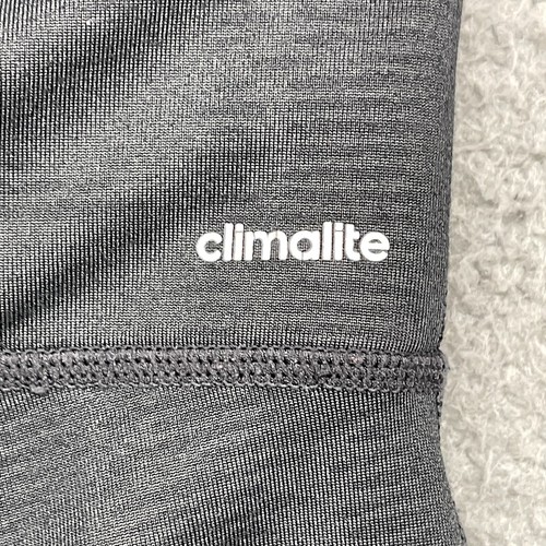 Adidas Womens Capri Legging Black Elastic Waist Mid Rise Logo Climalite Size M - Picture 9 of 11