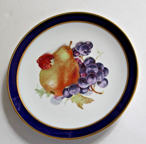 Schumann Arzberg abundante juego de 6 platos de ensalada de porcelana dorada colbalto - Imagen 10 de 18