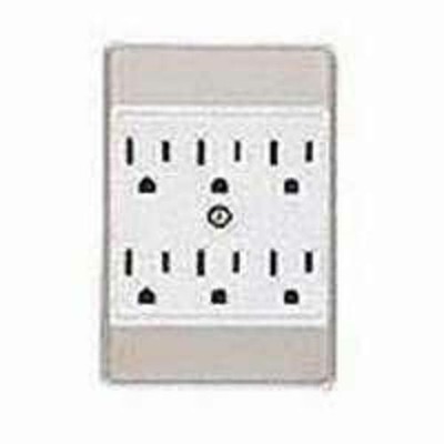 New Cooper Wiring 1147B-BOX Brown 3-Outlet 3-Wire Grounding Adapter