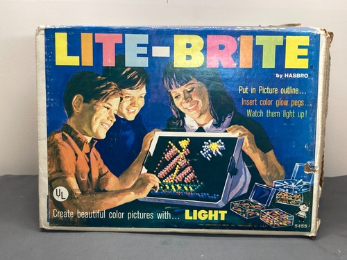 Vintage Original 1967 "LITE BRITE" Hasbro Light Bright mit Heringen & Scooby Muster - Bild 3 von 17