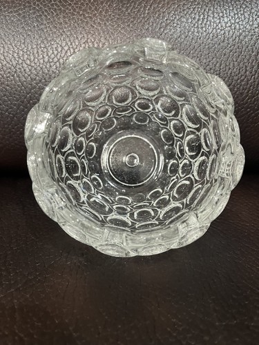 Heavy Clear Glass Art Deco Candle Holder Pre-Owned Home Decor - Picture 4 of 11