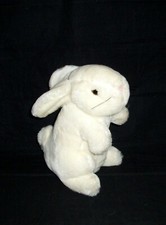 Vintage 13" Eden White Perky Bunny Soft Plush Stuffed Animal Lovey Toy EUC