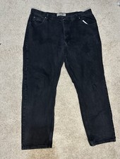 Wrangler Authentics Men's Classic Regular Fit 5-Pocket Black Jeans Size 42x32