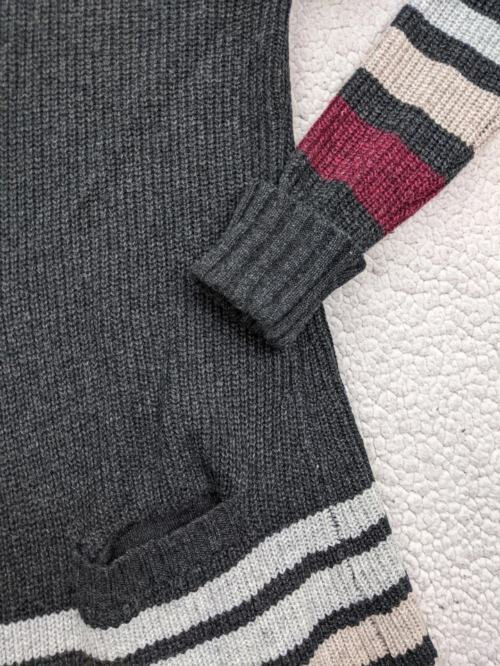 Cárdigan envolvente Royal Robbins Highlands para mujer L gris lana lino suéter Foto 3 de 4