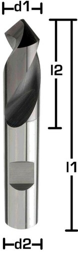 Broca VHM NC, 90°, TIALN 60 HRC HB Ø 3 a 20 mm selección 100% Made in Germany - Imagen 16 de 19