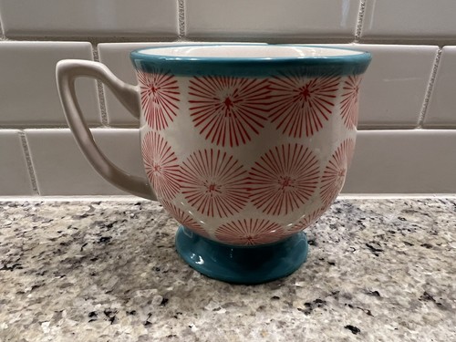 The Pioneer Woman "Flea Market Happiness" Footed Coffee Mug Starburst Design 15 - Picture 5 of 10