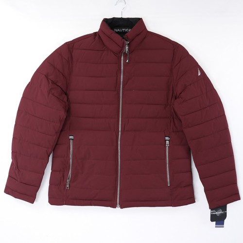 Nautica Mens Puffer Jacket Reversible Stretch Water Resistant Red Black Sz NWT - Bild 30 von 59