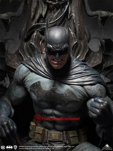 Queen Studio 1/4 Batman Throne Standard Ver Modelo de Piedra Pintada Estatua Stock - Imagen 7 de 11