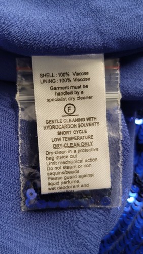 Rachel Gilbert Blue Orla Sequins Dress Size 12US 42IT #413 - Picture 8 of 12