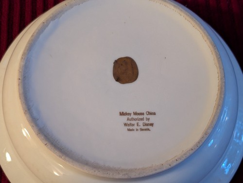 MICKEY MOUSE ALPHABET CEREAL BOWL FROM 1932 MADE IN BAVARIA, GERMANY - Picture 3 of 11