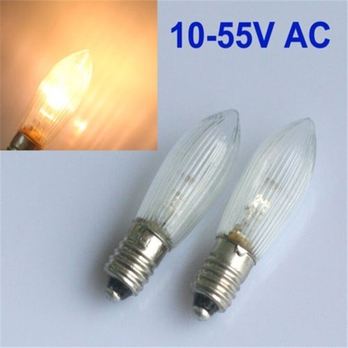30 LED Ersatzbirnen E10 Top Kerze Ersatzlampe Lichterketten 0,2W 10-55V Warmweiß - Bild 6 von 12