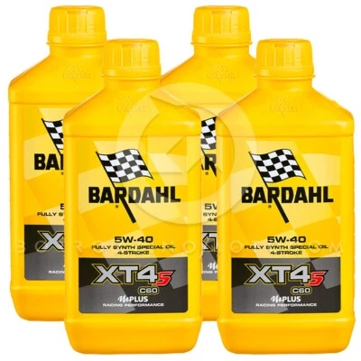 4L OLIO MOTORE SINTETICO MOTO 4T BARDAHL XT4-S C60 5w40 MA2 FULLERENE POLAR PLUS