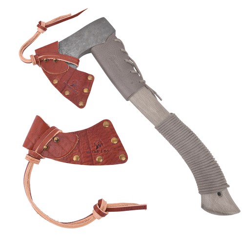 Full Grain Leather Axe Sheath Cover Blade Hatchet Head Holder Covers - Foto 24 di 64