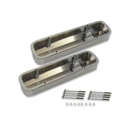Cubierta de válvula alta pulida de aluminio fabricada para Pontiac 326 455 con orificio plateado - Imagen 3 de 5