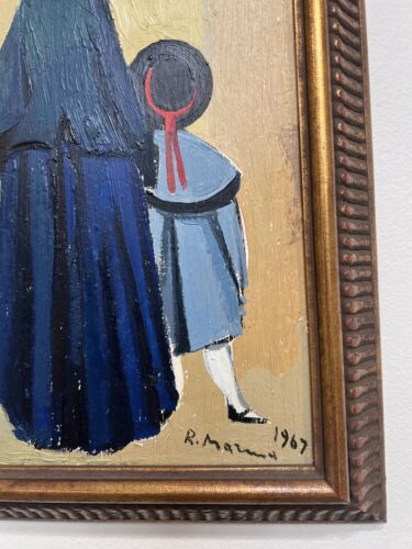 Signed Rodolpho Marma - Monachina 1967 Original Oil Painting on Board - Picture 8 of 13