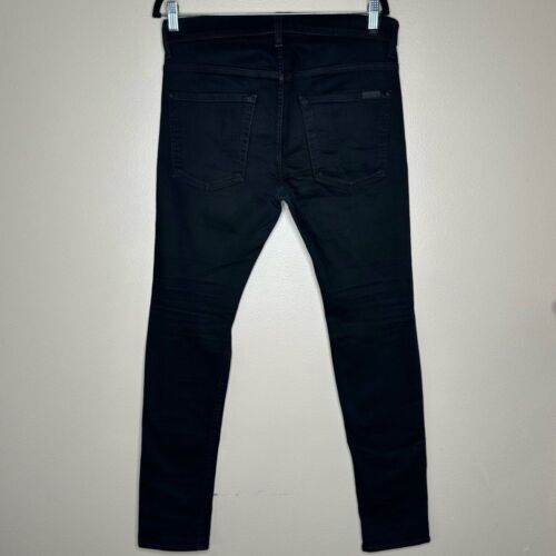 Jeans uomo skinny Paxtyn Destroyed 7 For All Mankind nero taglia 31 - Foto 3 di 8