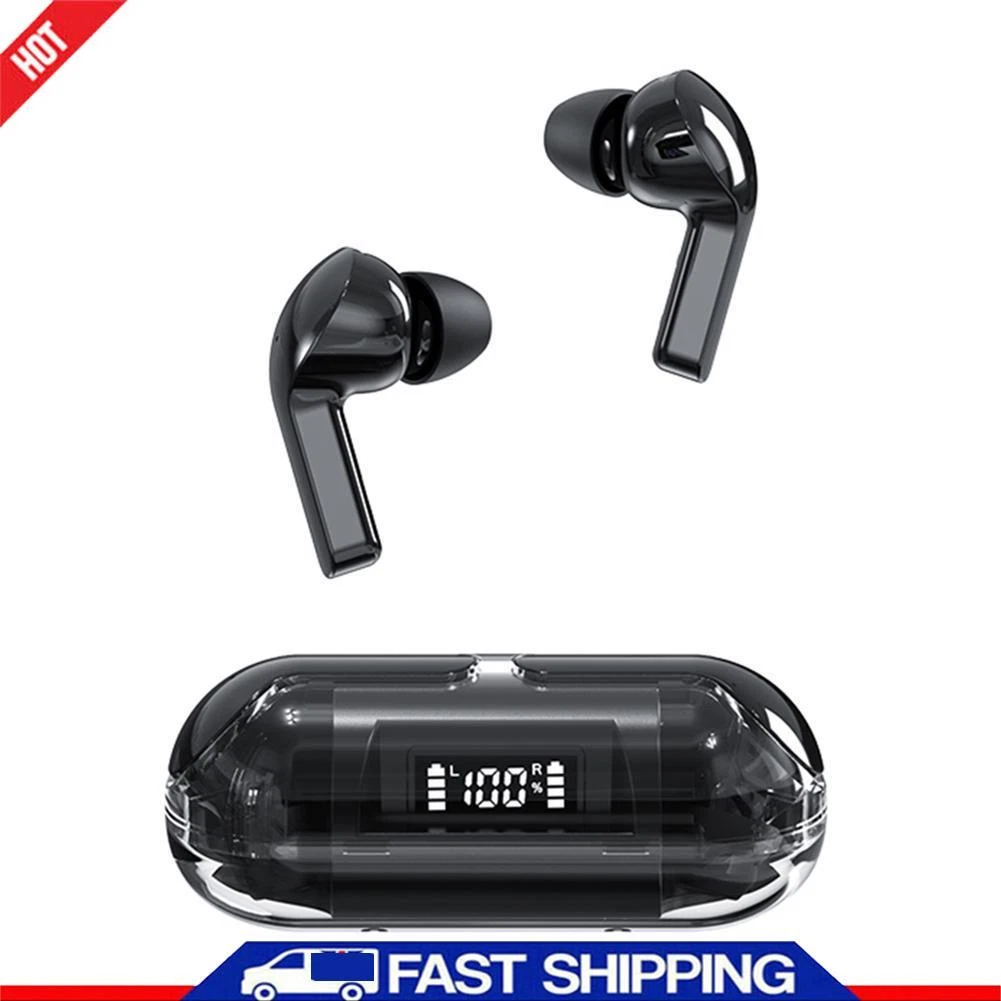 Earphone Space Capsule Transparent Bluetooth Compatible 5.3