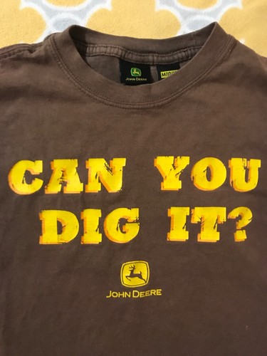 John Deere t-shirt, Medium (10-12), brown, CAN YOU DIG IT? Official JD - Picture 2 of 4