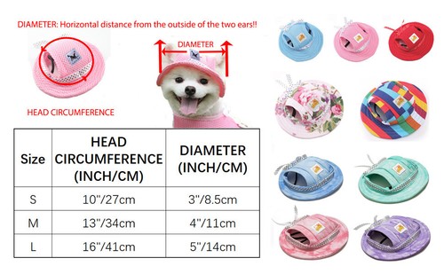 Hundemütze Haustier Baseballmütze Welpe Katze Strand Outdoor Sport Schirmmütze mit Ohrlöchern - Bild 3 von 17