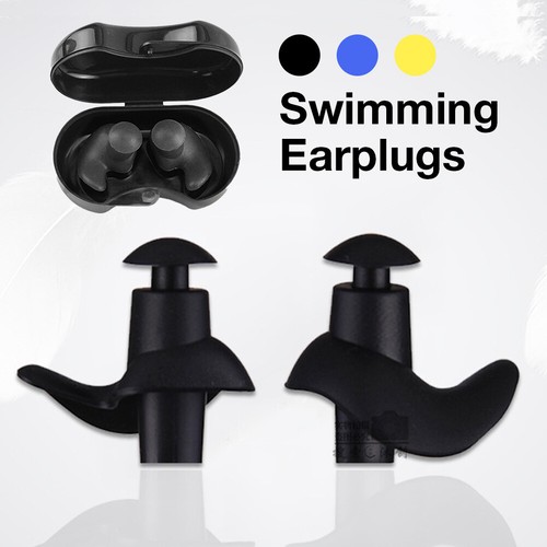 1 Pair Soft Silicone Ear Plugs+Box For Swimming Sleeping Anti Snore Reusable - Picture 4 of 15