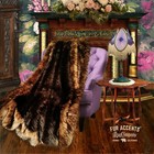 Faux Fur Beaver Skin Throw Blanket - Coyote Border - Comforter - Bedspread 
