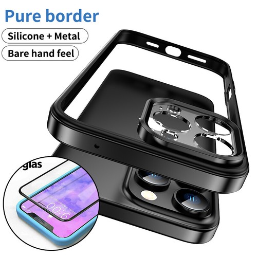 Coque pour iPhone 17 16 15 Pro Max Air 17 14 13 AAluminum Bumper Cover + Glasses - Zdjęcie 1 z 18