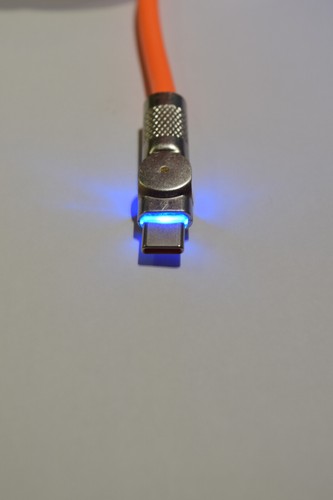 Usb Type C Data Cable 180 Degree Rotating 120w 6A Fast Charging 1.5M - Picture 5 of 13