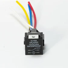 QTY1 RELAY + 1  5 PIN SOCKET 12V DC 30/40A WATERPROOF SPDT engine starter kill