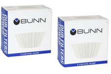 2 box 100ct BUNN Coffee Filters Home Brewer 8-12 Cup Makers Funnels BCF/100
