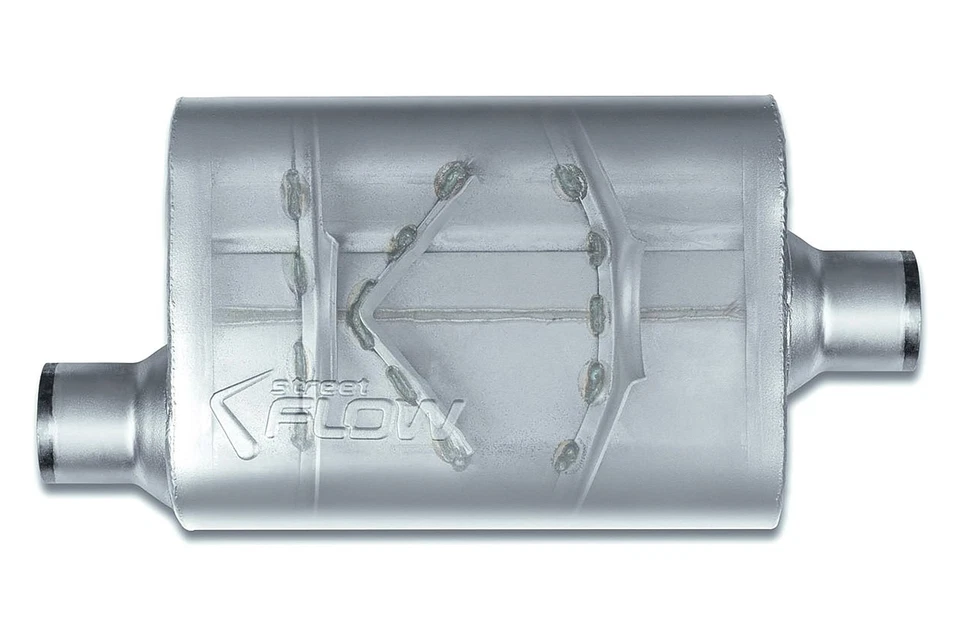 For Dodge W250 81-89 Street Flow Aluminized Steel Oval 2 Chamber Exhaust Muffler Foto 2 de 4
