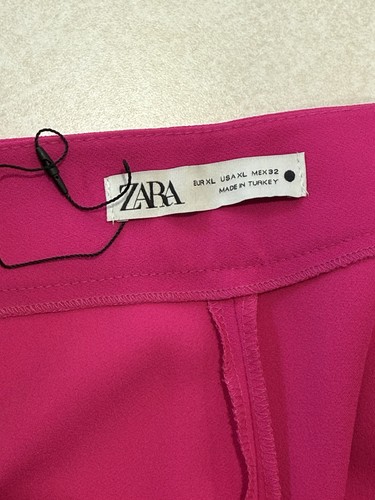 Pantalones de vestir para mujer Zara fucsia pierna ancha no elásticos talla XL - Imagen 9 de 19