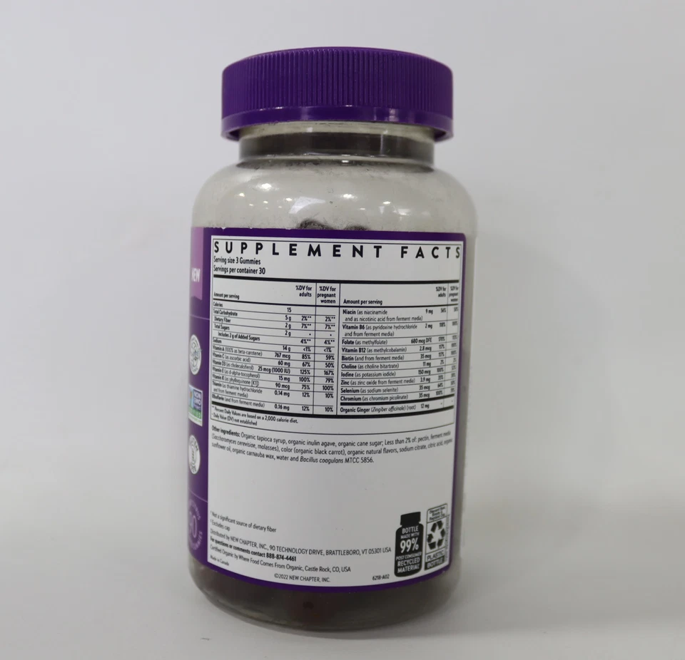Nuevo Capítulo Prenatal Multivitamínico Gominolas 90, Exp: 30/12/2025 Foto 2 de 4
