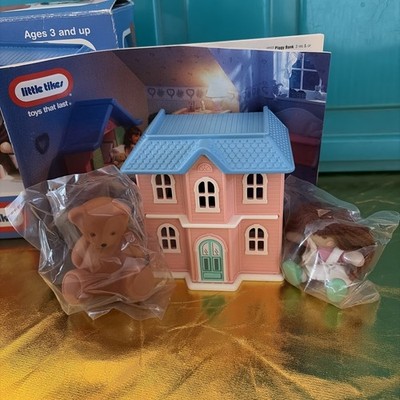 1993 Little Tikes Place Miniatures Big Dollhouse, Doll & Bear Set #5554 New READ