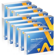10 Pack Mini Acrylic Picture Frames 2.5 x 3.5 Inch Clear Acrylic Business Car...